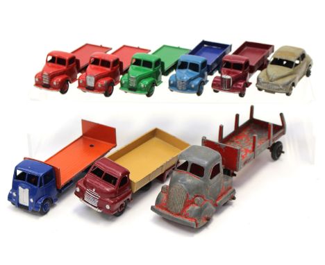 DINKY: A collection of nine unboxed diecast Dinky vehicles to comprise: Dodge, Austin, Fordson, Guy Flatbed, Big Bedford, Mor