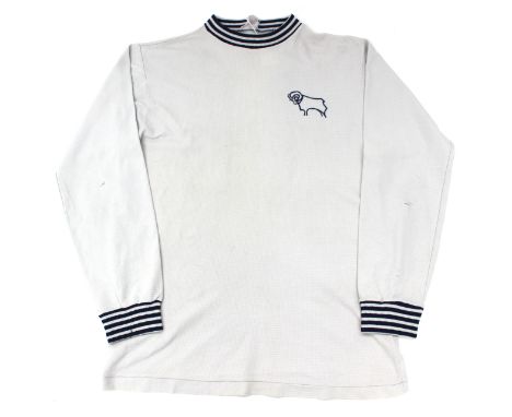 DERBY COUNTY: A match worn Derby County shirt, worn by Alan Hinton at the beginning of the 1971-72 Championship Winning Seaso