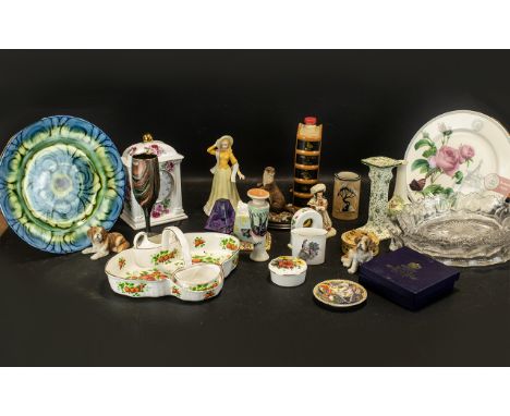 Collection of Pottery &amp; China to include Leonardo Collection china clock; book shaped 'Spirit of Spain' decanter; pattern