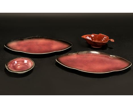 Carltonware - Four pieces of Ruby Pattern.  Please see images.