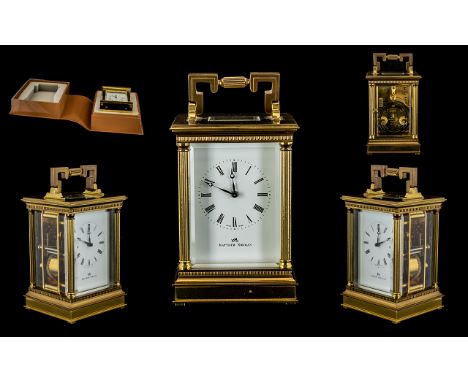 Matthew Norman Superb Quality - Large Brass Carriage Clock, In As New Condition and Working at time of Cataloging. Features (