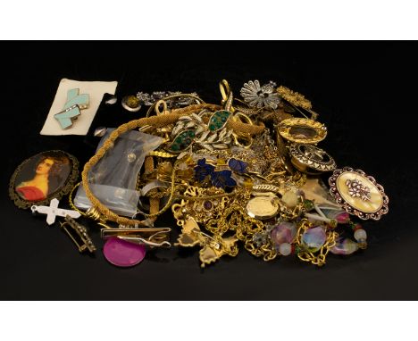 A Musical Jewellery Box containing a collection of Assorted Costume Jewellery. To include beads, a silver bangle, vintage nec