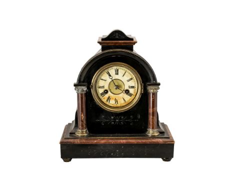 An Early 20thC Architectural Wooden Clock HAC ( Hamburg American Company) 14 day strike, Chapter dial with Roman Numerals. Me