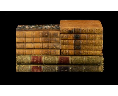 Collection of Vintage Books 'Old England: Pictorial Museum' Popular Antiquities, Volumes I &amp; II, two large books with ill