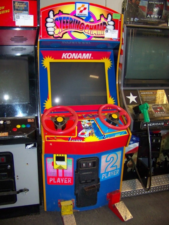 KONAMI STEERING CHAMP CABINET ARCADE GAME