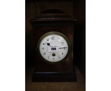 A mahogany cased French mantel clock 