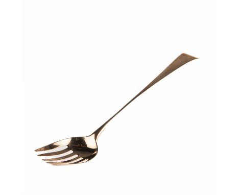 A GEORGE III SILVER RUNCIBLE SPOON / SPORK by Hester Bateman, London 1788, Old English pattern. 29cm long, 3.3 troy ounces
