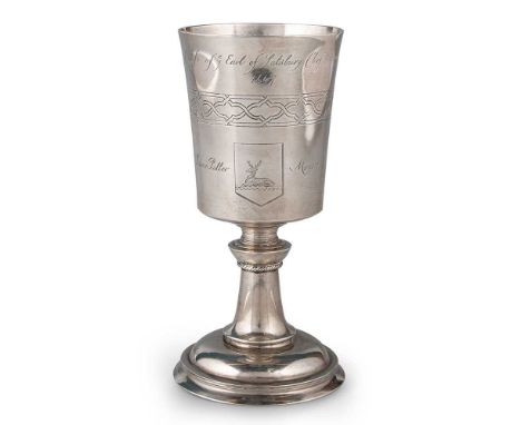 AN ELIZABETH II SILVER GOBLET, 'THE HERTFORD ELIZABETHAN CHALICE', A REPRODUCTION by Garrard &amp; Co Ltd, London 1972, limit