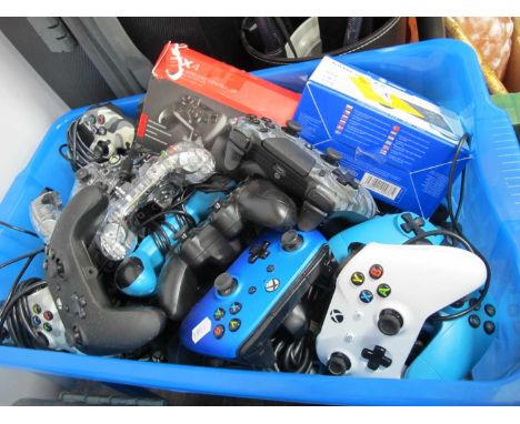 Over Forty Gaming Console Hand Controllers, majority 3rd party untested spares and repair