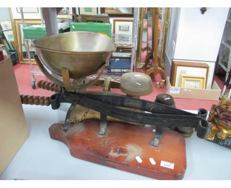 W.T Avery Scales, meat carving stand plus weights.