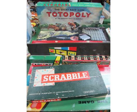 Vintage Board Games, Subbuteo, Monopoly, Cludeo, Totopoly etc:- Two Boxes.