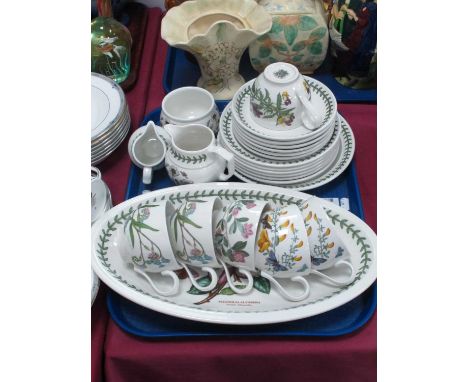 Portmeirion 'Botanic Garden' Teaware, and large oval platter twenty-three pieces:- One Tray.