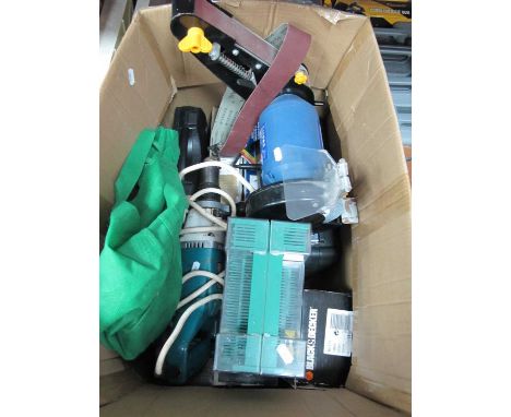Tools - Black &amp; Decker Drill, sander and drill, P.P. circular saw, and drill. Draper hammer drill, Powercraft bench grind