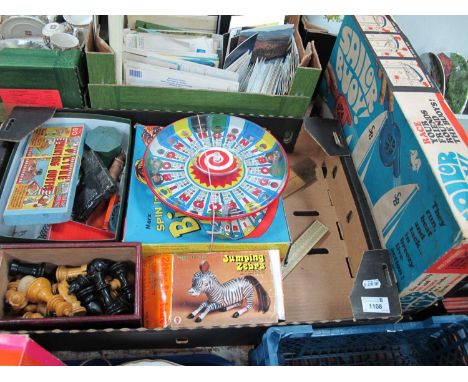 Vintage Toys and Games, including a full set of Staunton style chess pieces, a boxed Sailors Buoy game, boxed 'Bingo;', ruler