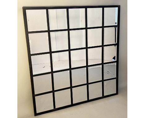 ARCHITECTURAL WALL MIRROR, 135cm x 110cm, segmented plate. 