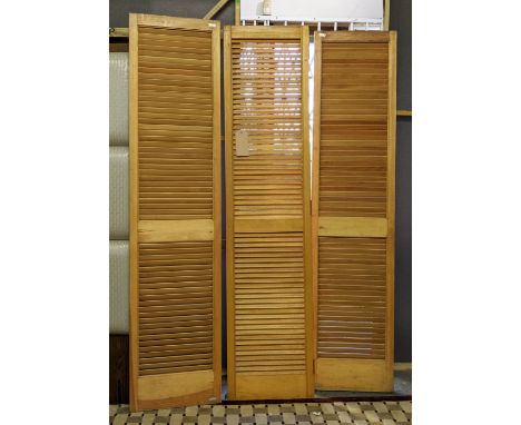 ARCHITECTURAL LOUVRE SCREENS, a set of eight, 46cm x 198cm. (8) 