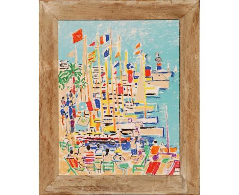 ROBERT SAVARY (French, b.1920) 'Galerie 65 Cannes', 1971, lithograph, printed by Mourlot, 50cm x 65cm, framed and glazed. 