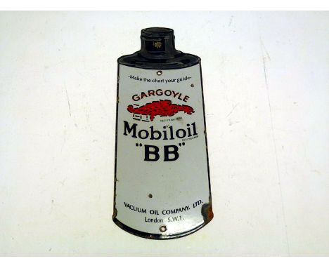 A 'Mobiloil Gargoyle' BB-Grade Enamel Advertising Sign, striking pictorial design with some light enamel loss/wear. The sign 