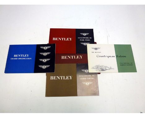 A rare c1950s Salesman's brochure pack, comprising four separate brochures within a Bentley folder (Bentley - Coachwork by Pa