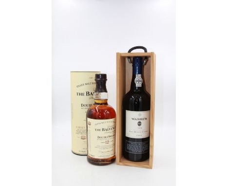Mixed alcohol; Balvenie, 12 year old, single malt Scotch Whisky, 70cl, 40% and Warre's 1995, late bottled vintage port, 75cl 