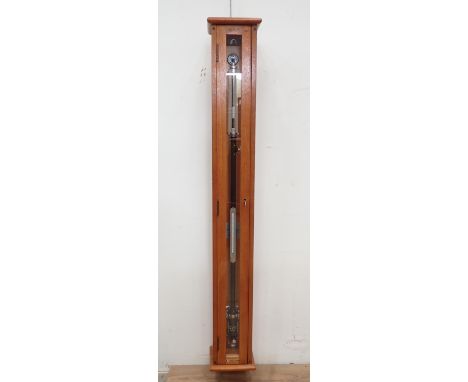 A maritime Barometer and Thermometer in case by Griffin &amp; George 3ft 11in L 