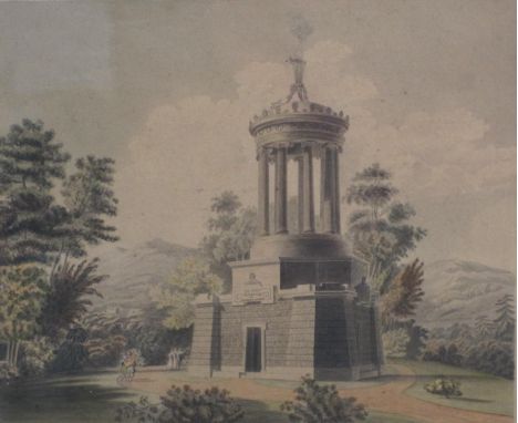 R. FREEMAN (fl. c.1780). 'Cenatoph', inscribed 'Now Erecting in Ayrshire to the Memory of Robert Burns the Scottish Bard' in 