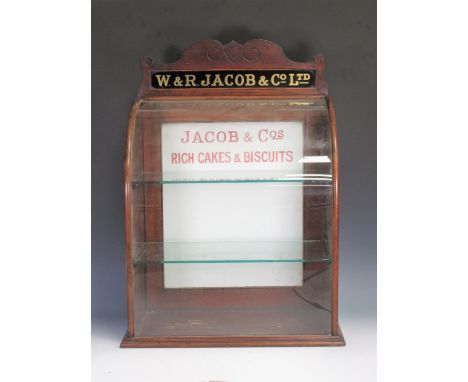 A late 19th Century W. &amp; R. Jacob &amp; Co. Ltd mahogany and glazed counter top 'Rich Cakes &amp; Biscuits' Display Cabin