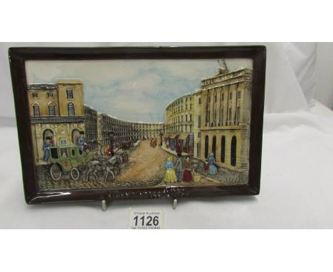 A rectangular Beswick ceramic plaque of Regent Street 1852.