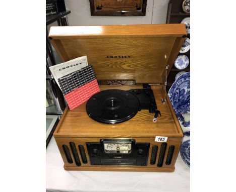 A retro Crosley record, radio, CD player