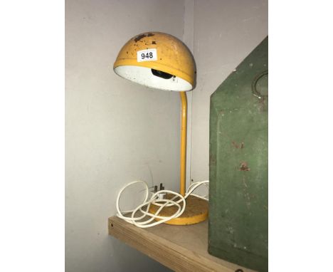 An industrial lamp