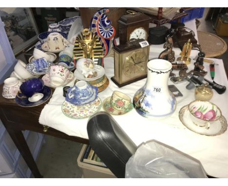 A selection of old cups and saucers