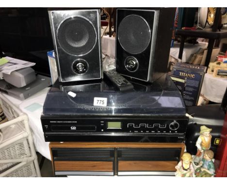 A Panasonic CD and record player