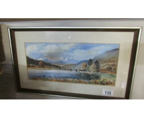 A framed and glazed watercolour rural scene signed S R Knowles.