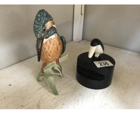 A Goebel Kingfisher &amp; a novelty bird tooth pick holder