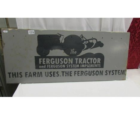 A Ferguson tractor metal sign.