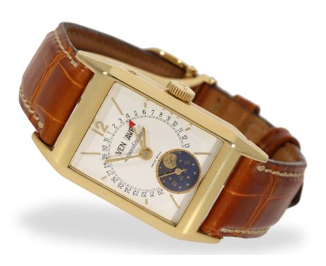 Armbanduhr: Seltene, limitierte astronomische vintage Jaeger Le Coultre "Serie Unique", 80er Jahre: Ca. 23 × 40m, 18K Gold, v