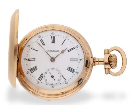 Taschenuhr: interessante, nahezu neuwertige Goldsavonnette, Ankerchronometer Altschwager St. Petersburg: Ca. Ø 52mm, ca. 99g,