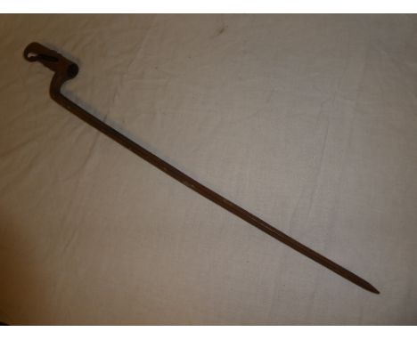 A 19th Century steel socket bayonet with 18½" inch blade