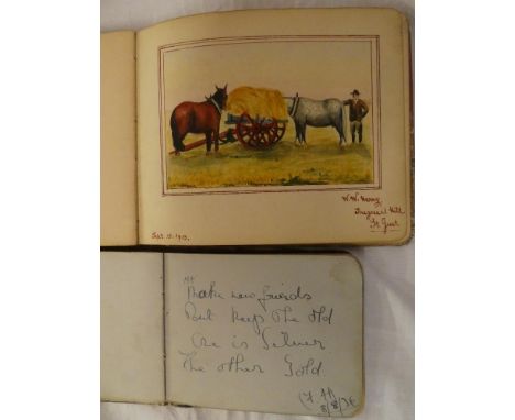 An album of prose, watercolour and pen &amp; ink sketches and other writings, many relating to St Just near Penzance and one 