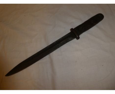 A Second War German Mauser bayonet with single edged blade