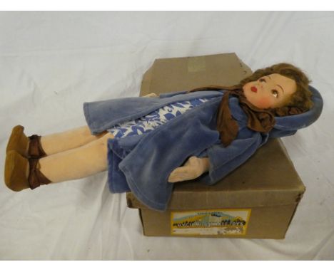 A Chad Valley cloth covered doll in original box