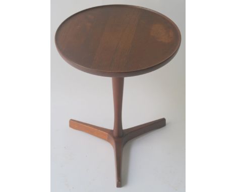 A HANS C ANDERSEN MID CENTURY DANISH TEAK SIDE TABLE, on a tripod base, 45cm high x 37cm diameter Condition Report: Table is 