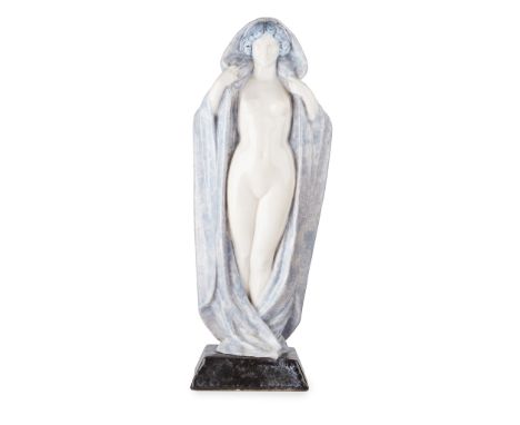 MARCEL GUILLARD FOR EDITIONS ETLING, PARIS LARGE CERAMIC FIGURE, CIRCA 1920 impressed maker's marks MARCEL GUILLARD/ EDITIONS