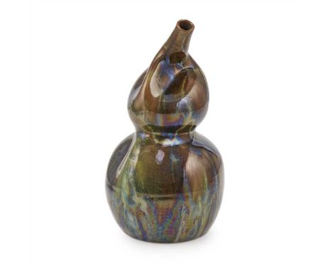 CHRISTOPHER DRESSER (1834-1904) FOR LINTHORPE ART POTTERY GOURD VASE, CIRCA 1880 indistinct maker’s marks (Dimensions: 19.5 c