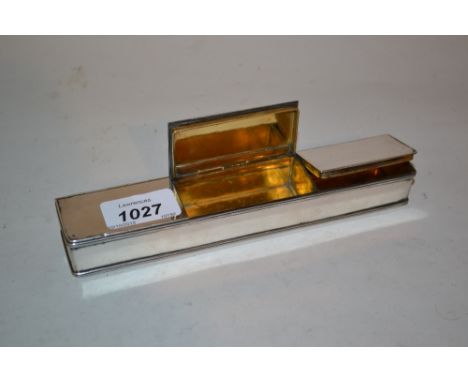 Rectangular Sheffield plate three division table snuff box