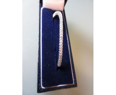 18ct White gold diamond set bangle