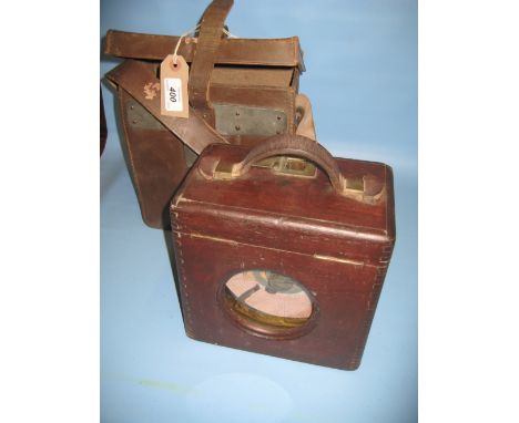 Pigeon race timer in original leather case