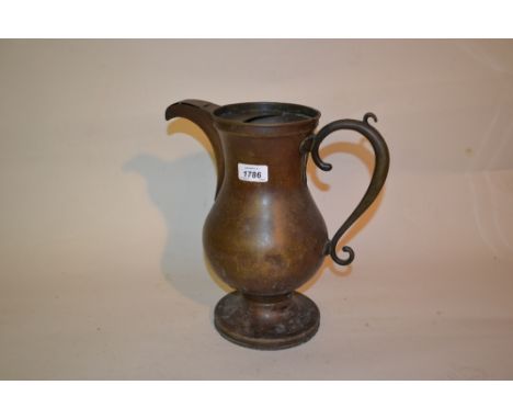 Large 19th Century baluster form pedestal form jug inscribed R. Russell