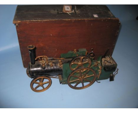 Late 19th / early 20th Century scratch built tin plate model steam traction engine