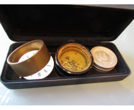 Pocket watch movement having enamel dial with Roman numerals and subsidiary seconds, inscribed The Express English Lever J.G.